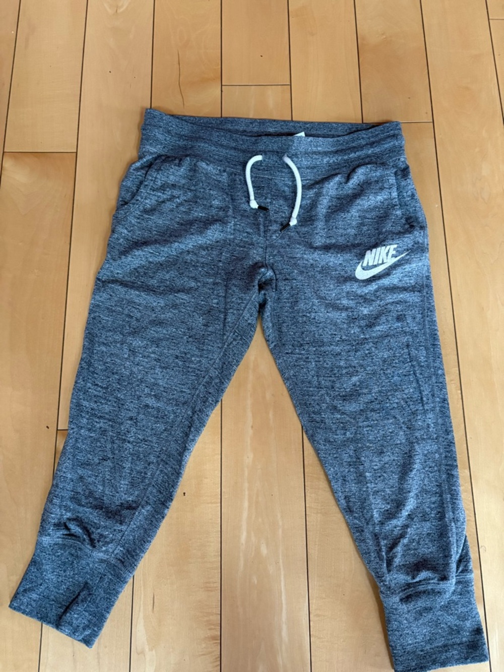 Nike Gray Heather Jogger Bottoms with Drawstring